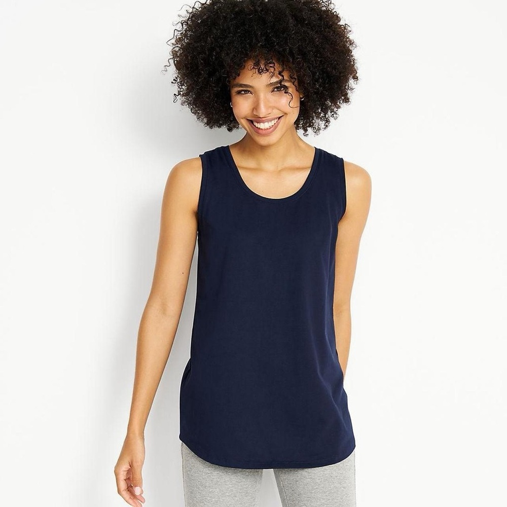 Lands' End Blue Sleeveless Tank Top Medium